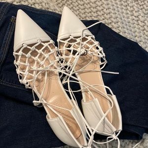 Napoleoni Ankle Wrap Flats